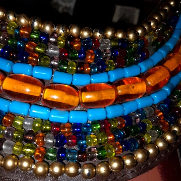 Steve Madden Gladiator Style Ornate Beaded Sandals Women's Size 6.5 - Picture 3 of 11